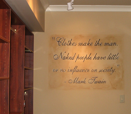 Mark Twain Painted Phrase Seattle hand painted signs phrases words Bellevue quotes