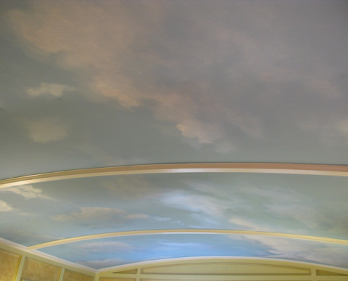 Day Time Sky Ceiling with Clouds Bedroom Olympia Bellevue cloudscape on ceiling